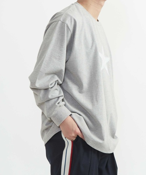 CONVERSE TOKYO(コンバーストウキョウ)の「ONE STAR UP RECYCLED COTTON LONG SLEEVE TEE(Tシャツ/カットソー・レディース・ホワイト/グレー・SMALL)」の11枚目の写真