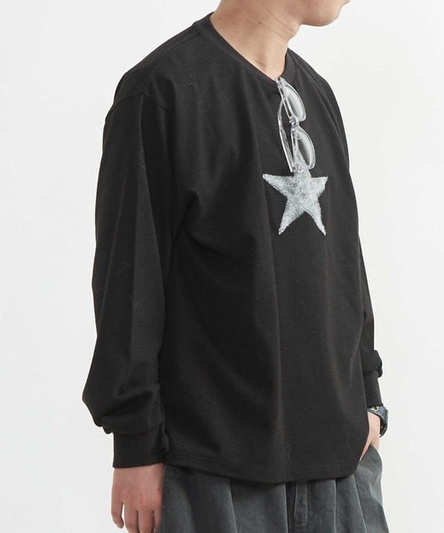 CONVERSE TOKYO(コンバーストウキョウ)の「ONE STAR UP RECYCLED COTTON LONG SLEEVE TEE(Tシャツ/カットソー・レディース・ホワイト/グレー・SMALL)」の13枚目の写真