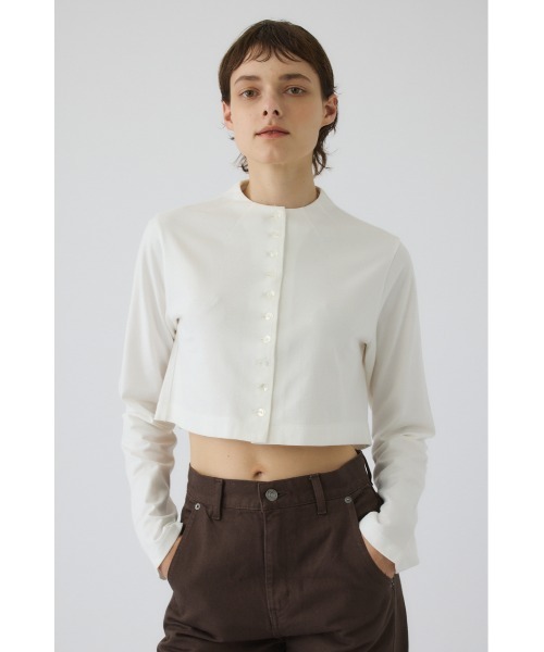 RIM.ARK（リムアーク）の「Neck darts cut long T/SH(ネック ダーツ カット ロング ティーシャツ)（Tシャツ/カットソー・レディース・ブラウン/グレー/ホワイト/ブラック・FREE）」の2枚目の写真
