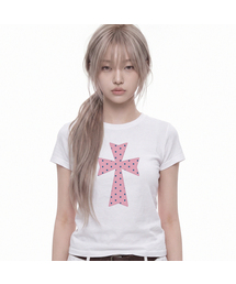 [ユニセックス]ドットクロス2スリム半袖Tシャツ_3カラー