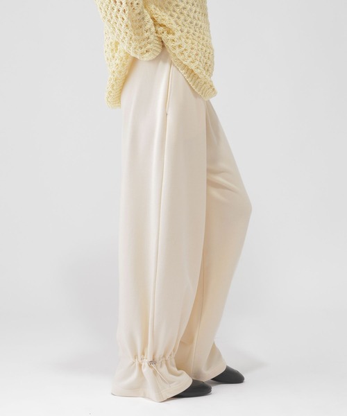 GLOBAL WORK（グローバルワーク）の「裾ドロストスウェットパンツ/1052819（その他パンツ・レディース・杢グレー/オフホワイト/ブラック・MEDIUM/LARGE）」の2枚目の写真