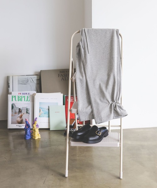 GLOBAL WORK（グローバルワーク）の「裾ドロストスウェットパンツ/1052819（その他パンツ・レディース・杢グレー/オフホワイト/ブラック・MEDIUM/LARGE）」の6枚目の写真