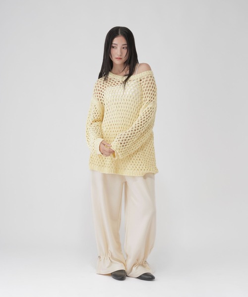 GLOBAL WORK（グローバルワーク）の「裾ドロストスウェットパンツ/1052819（その他パンツ・レディース・杢グレー/オフホワイト/ブラック・MEDIUM/LARGE）」の7枚目の写真