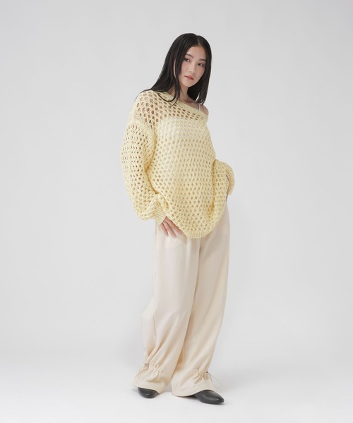 GLOBAL WORK（グローバルワーク）の「裾ドロストスウェットパンツ/1052819（その他パンツ・レディース・杢グレー/オフホワイト/ブラック・MEDIUM/LARGE）」の8枚目の写真