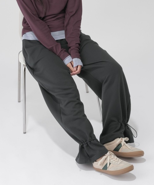 GLOBAL WORK（グローバルワーク）の「裾ドロストスウェットパンツ/1052819（その他パンツ・レディース・杢グレー/オフホワイト/ブラック・MEDIUM/LARGE）」の20枚目の写真