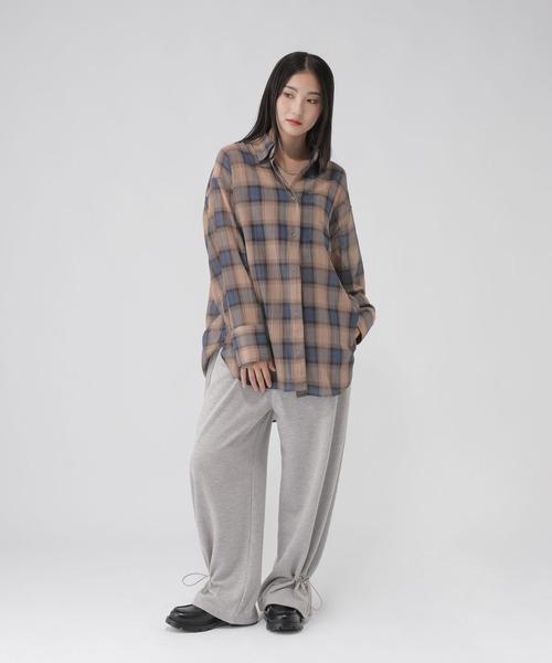 GLOBAL WORK（グローバルワーク）の「裾ドロストスウェットパンツ/1052819（その他パンツ・レディース・杢グレー/オフホワイト/ブラック・MEDIUM/LARGE）」の21枚目の写真