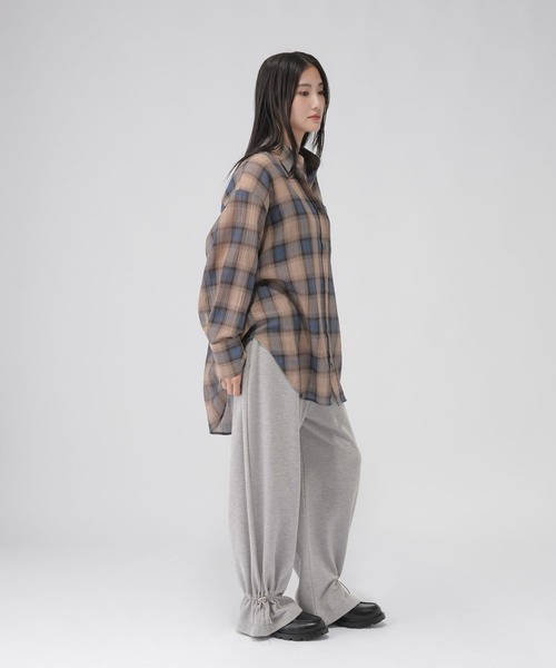 GLOBAL WORK（グローバルワーク）の「裾ドロストスウェットパンツ/1052819（その他パンツ・レディース・杢グレー/オフホワイト/ブラック・MEDIUM/LARGE）」の22枚目の写真