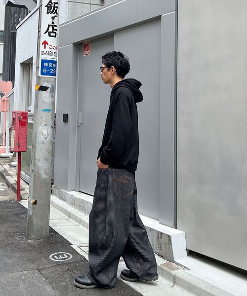 CIAOPANIC(チャオパニック)の「ファイヤーマンバックルヘンリーネックパーカー(パーカー・メンズ・ブラック/グレー・MEDIUM/LARGE)」の8枚目の写真
