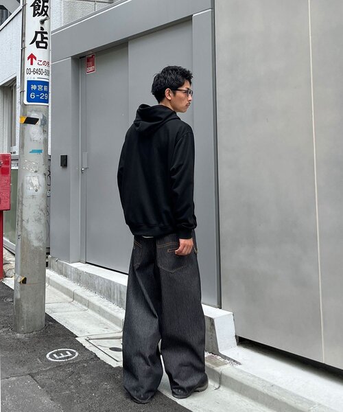 CIAOPANIC(チャオパニック)の「ファイヤーマンバックルヘンリーネックパーカー(パーカー・メンズ・ブラック/グレー・MEDIUM/LARGE)」の9枚目の写真