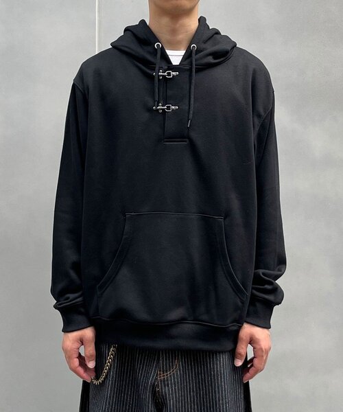 CIAOPANIC(チャオパニック)の「ファイヤーマンバックルヘンリーネックパーカー(パーカー・メンズ・ブラック/グレー・MEDIUM/LARGE)」の10枚目の写真
