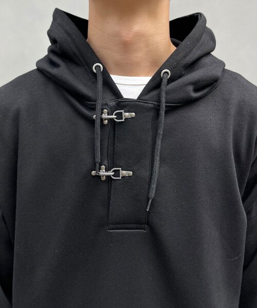 CIAOPANIC(チャオパニック)の「ファイヤーマンバックルヘンリーネックパーカー(パーカー・メンズ・ブラック/グレー・MEDIUM/LARGE)」の13枚目の写真