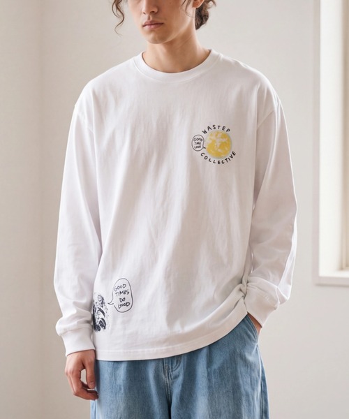INNOCENT(イノセント)の「【Wasted Collective/ウェイステッド コレクティブ】Manifesto LS tee WCLS-MANIFESTO(Tシャツ/カットソー・メンズ・ライトグリーン/ホワイト・LARGE/X-LARGE)」の1枚目の写真