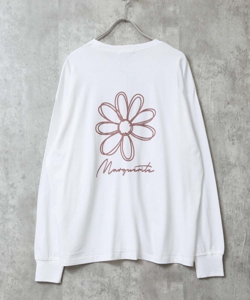 Universal Style Wear(ユニバーサルスタイルウェア)の「プリント/刺繍 BIGロンT(Tシャツ/カットソー・メンズ・ブラック系2/ブラック系1/ホワイト系1/ネイビー/オフホワイト/ピンク/杢グレー/グレー系1/ブラック系5/ピンク系1/ブラック系3/ネイビー系2/ホワイト系2/オートミール/チャコールグレー/ホワイト系3/ブラック/ライトグレー系1/アイボリー系2/ホワイト系4/ネイビー系1/ブラック系4/グレー系2/アイボリー系1・XL/M/L)」の2枚目の写真
