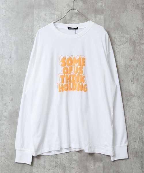 Universal Style Wear(ユニバーサルスタイルウェア)の「プリント/刺繍 BIGロンT(Tシャツ/カットソー・メンズ・ブラック系2/ブラック系1/ホワイト系1/ネイビー/オフホワイト/ピンク/杢グレー/グレー系1/ブラック系5/ピンク系1/ブラック系3/ネイビー系2/ホワイト系2/オートミール/チャコールグレー/ホワイト系3/ブラック/ライトグレー系1/アイボリー系2/ホワイト系4/ネイビー系1/ブラック系4/グレー系2/アイボリー系1・XL/M/L)」の4枚目の写真