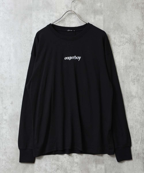 Universal Style Wear(ユニバーサルスタイルウェア)の「プリント/刺繍 BIGロンT(Tシャツ/カットソー・メンズ・ブラック系2/ブラック系1/ホワイト系1/ネイビー/オフホワイト/ピンク/杢グレー/グレー系1/ブラック系5/ピンク系1/ブラック系3/ネイビー系2/ホワイト系2/オートミール/チャコールグレー/ホワイト系3/ブラック/ライトグレー系1/アイボリー系2/ホワイト系4/ネイビー系1/ブラック系4/グレー系2/アイボリー系1・XL/M/L)」の9枚目の写真