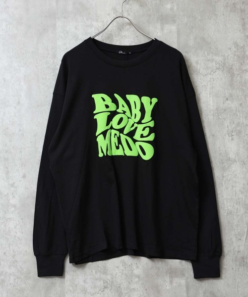 Universal Style Wear(ユニバーサルスタイルウェア)の「プリント/刺繍 BIGロンT(Tシャツ/カットソー・メンズ・ブラック系2/ブラック系1/ホワイト系1/ネイビー/オフホワイト/ピンク/杢グレー/グレー系1/ブラック系5/ピンク系1/ブラック系3/ネイビー系2/ホワイト系2/オートミール/チャコールグレー/ホワイト系3/ブラック/ライトグレー系1/アイボリー系2/ホワイト系4/ネイビー系1/ブラック系4/グレー系2/アイボリー系1・XL/M/L)」の11枚目の写真