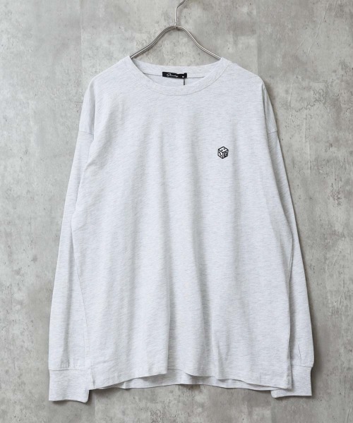 Universal Style Wear(ユニバーサルスタイルウェア)の「プリント/刺繍 BIGロンT(Tシャツ/カットソー・メンズ・ブラック系2/ブラック系1/ホワイト系1/ネイビー/オフホワイト/ピンク/杢グレー/グレー系1/ブラック系5/ピンク系1/ブラック系3/ネイビー系2/ホワイト系2/オートミール/チャコールグレー/ホワイト系3/ブラック/ライトグレー系1/アイボリー系2/ホワイト系4/ネイビー系1/ブラック系4/グレー系2/アイボリー系1・XL/M/L)」の18枚目の写真