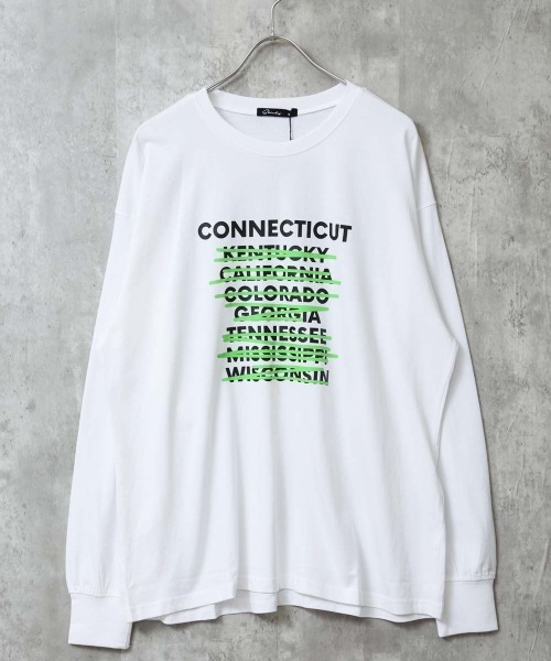Universal Style Wear(ユニバーサルスタイルウェア)の「プリント/刺繍 BIGロンT(Tシャツ/カットソー・メンズ・ブラック系2/ブラック系1/ホワイト系1/ネイビー/オフホワイト/ピンク/杢グレー/グレー系1/ブラック系5/ピンク系1/ブラック系3/ネイビー系2/ホワイト系2/オートミール/チャコールグレー/ホワイト系3/ブラック/ライトグレー系1/アイボリー系2/ホワイト系4/ネイビー系1/ブラック系4/グレー系2/アイボリー系1・XL/M/L)」の1枚目の写真