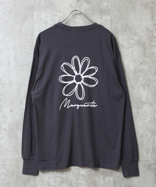 Universal Style Wear(ユニバーサルスタイルウェア)の「プリント/刺繍 BIGロンT(Tシャツ/カットソー・メンズ・ブラック系2/ブラック系1/ホワイト系1/ネイビー/オフホワイト/ピンク/杢グレー/グレー系1/ブラック系5/ピンク系1/ブラック系3/ネイビー系2/ホワイト系2/オートミール/チャコールグレー/ホワイト系3/ブラック/ライトグレー系1/アイボリー系2/ホワイト系4/ネイビー系1/ブラック系4/グレー系2/アイボリー系1・XL/M/L)」の12枚目の写真