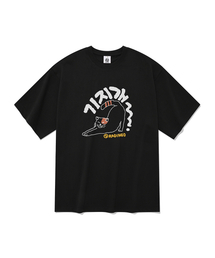 キジゲ反袖Tシャツブラック