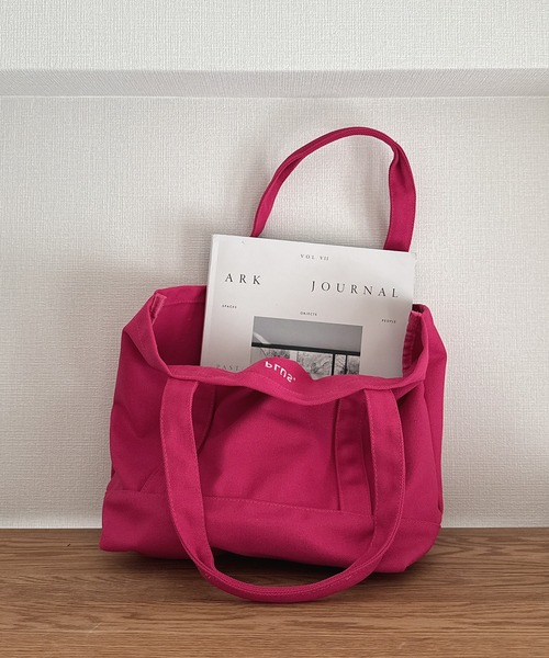 AS KNOW AS plus(アズノゥアズプラス)の「PLUS. ロゴ刺繍キャンバストートバッグM 【UNISEX ITEM】(トートバッグ・レディース・ブラウン/アイボリー/グリーン/ピンク・FREE)」の19枚目の写真