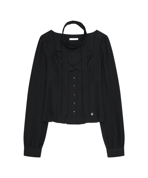 ILLIGO(イリゴ)の「ピンタックフレアブラウス VLACK(シャツ/ブラウス・レディース・その他・SMALL/MEDIUM)」の4枚目の写真