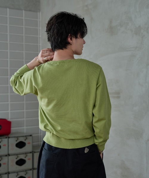 sedacle(セダクル)の「Soft Color Knit/ソフトカラーニット(ニット/セーター・メンズ・ブルー/オリーブ・LARGE/MEDIUM/SMALL)」の12枚目の写真