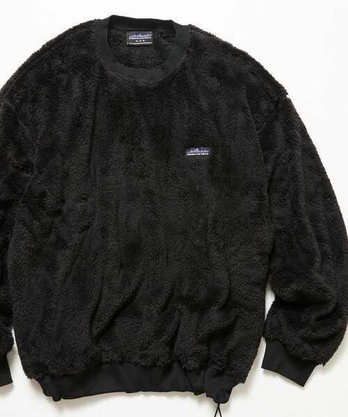 THOUSAND MILE(サウザンドマイル)の「THOUSAND MILE/サウザンドマイル 限定展開 THOUSAND MILE×FREAK'S STORE / サウザンドマイル 別注 シャギー ドローコード クルーネック プルオーバー(その他トップス・メンズ・オリーブ/ブラック/チャコールグレー/ベージュ・SMALL/LARGE/MEDIUM)」の2枚目の写真