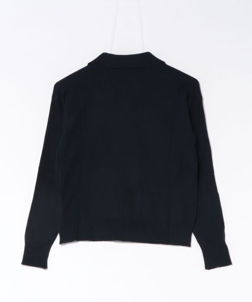 STAY MOTION(ステイモーション)の「【WEB限定】ポロニットトップス(ニット/セーター・レディース・ネイビー/アイボリー/グレー・F)」の9枚目の写真