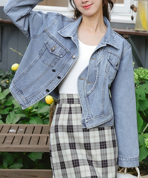 AMAJI(アマジ)の「オーバーサイズ デニムジャケット(デニムジャケット・レディース・ライトブルー・X-LARGE/LARGE/MEDIUM/SMALL)」の1枚目の写真