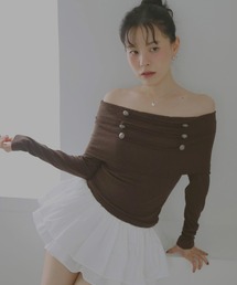 ナポレオンオフショルロングスリーブTシャツ