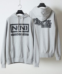 N(N) number nine PRINTED PULLOVER SWEAT HOODIE / ボックス ロゴ & バックプリント プルオーバー スウェット パーカー