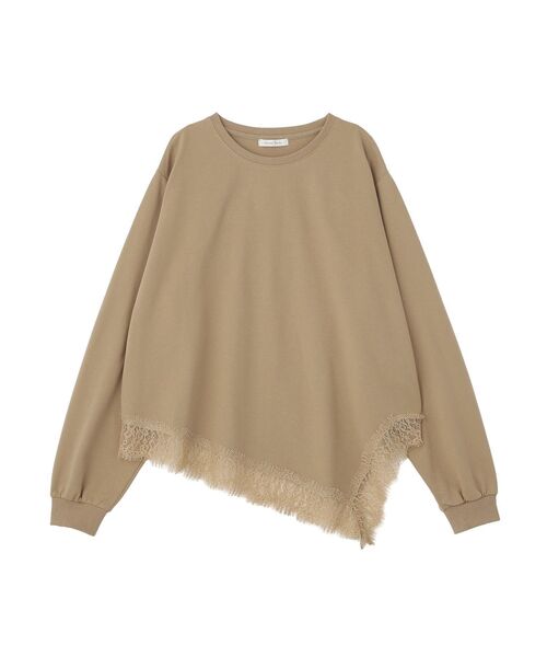 Green Parks(グリーンパークス)の「レースドッキング裏毛プルオーバー(Tシャツ/カットソー・レディース・ベージュ/杢グレー/ブラック・FREE)」の18枚目の写真