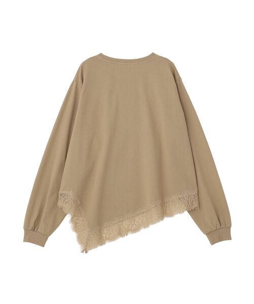 Green Parks(グリーンパークス)の「レースドッキング裏毛プルオーバー(Tシャツ/カットソー・レディース・ベージュ/杢グレー/ブラック・FREE)」の19枚目の写真