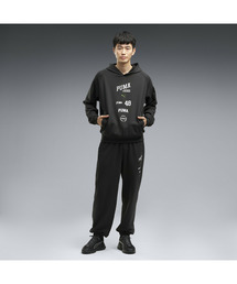 PUMA プーマ メンズ ESS エレベーテッド ミックス ロゴ パンツ 裏起毛