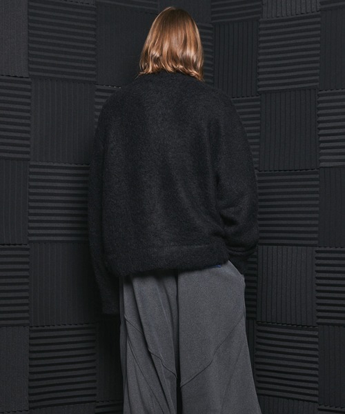 MAISON SPECIAL(メゾンスペシャル)の「《UNISEX》メランジブークレーニットプライムオーバークルーネックカーディガン/Melange Boucle Knit Prime-Over Crew Neck Cardigan【MAISON SPECIAL/メゾンスペシャル】(カーディガン/ボレロ・メンズ・グレー/ブラック/ライトブルー・0/2/1)」の17枚目の写真