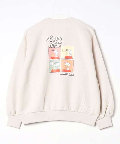 PEANUTS(ピーナッツ)の「ピーナッツ PEANUTS グラフィッククルーネックスウェット バックプリントLOVE(スウェット・レディース・ライトベージュ/ネイビー・L/M/S/XL)」の9枚目の写真