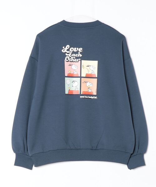 PEANUTS(ピーナッツ)の「ピーナッツ PEANUTS グラフィッククルーネックスウェット バックプリントLOVE(スウェット・レディース・ライトベージュ/ネイビー・L/M/S/XL)」の10枚目の写真