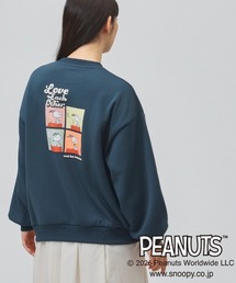 ピーナッツ PEANUTS グラフィッククルーネックスウェット バックプリントLOVE