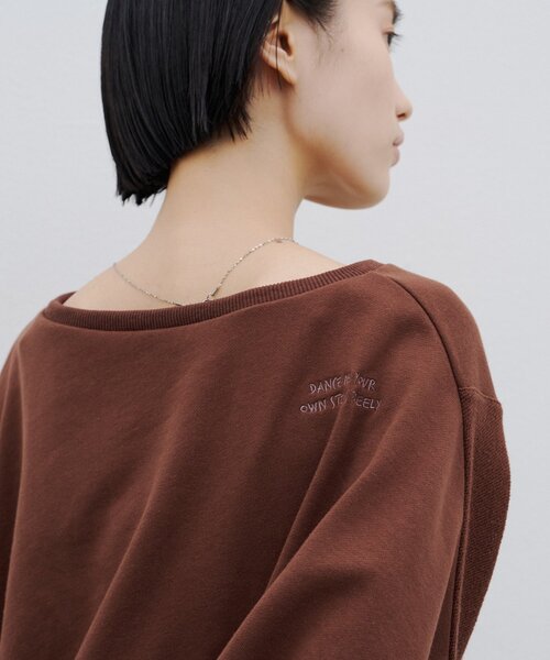 CIAOPANIC TYPY(チャオパニックティピー)の「∴ワンポイントロゴ刺繍切替ドルマンスウェット(Tシャツ/カットソー・レディース・チャコールグレー/ブラウン/オフホワイト・ONE SIZE)」の15枚目の写真