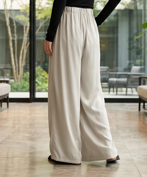STYLE DELI(スタイルデリ)の「【セット対応】微光沢ツイル裏付きドレープパンツ(その他パンツ・レディース・ライトグレー/グレー系その他/ブラウン系その他/ブラック・FREE)」の18枚目の写真