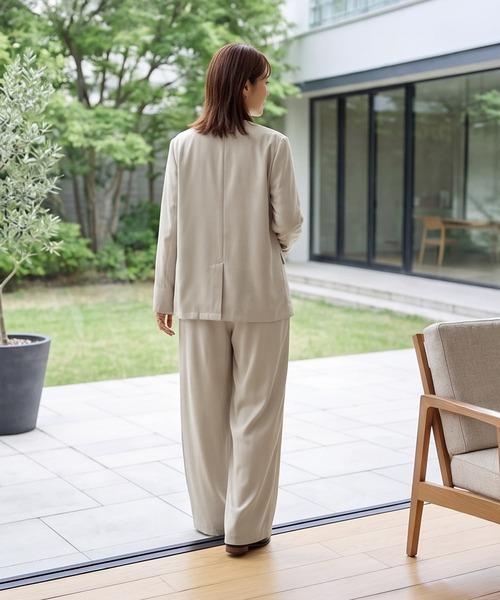 STYLE DELI(スタイルデリ)の「【セット対応】微光沢ツイル裏付きドレープパンツ(その他パンツ・レディース・ライトグレー/グレー系その他/ブラウン系その他/ブラック・FREE)」の19枚目の写真