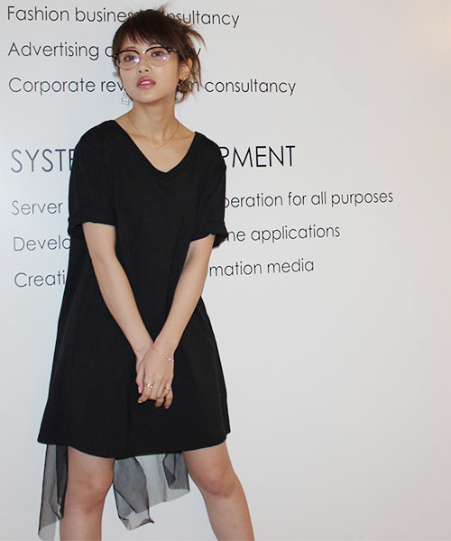 MICOAMERI（ミコアメリ）の「バックチュールTシャツワンピース（ワンピース・レディース・グレー/ホワイト/ブラック/ピンク・FREE）」の22枚目の写真