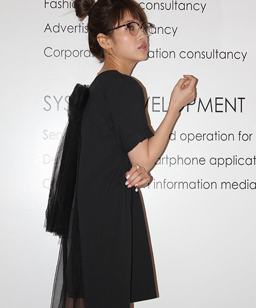 MICOAMERI（ミコアメリ）の「バックチュールTシャツワンピース（ワンピース・レディース・グレー/ホワイト/ブラック/ピンク・FREE）」の14枚目の写真