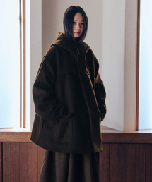 MALEN（マレン）の「ユニセックス ミディ ダッフルコート ブラウン（ダッフルコート）」