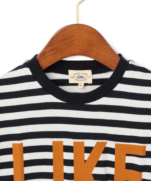 green label relaxing（グリーンレーベルリラクシング）の「サキゾメボーダー LIKE 5L◆（Tシャツ/カットソー・キッズ・オリーブ/ネイビー・135/105/125/115/95）」の13枚目の写真