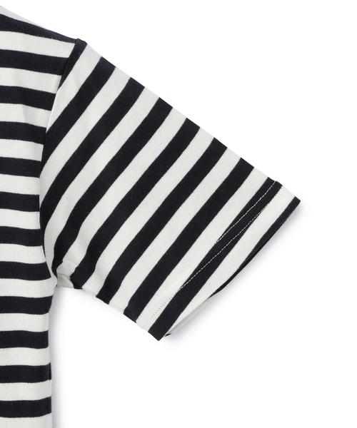 green label relaxing（グリーンレーベルリラクシング）の「サキゾメボーダー LIKE 5L◆（Tシャツ/カットソー・キッズ・オリーブ/ネイビー・135/105/125/115/95）」の6枚目の写真