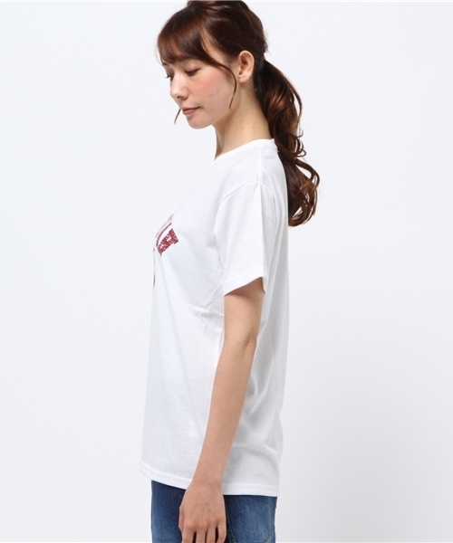 VENCEEXCHANGE（ヴァンスエクスチェンジ）の「カレッジロゴプリント半袖クルーネックT（Tシャツ/カットソー・レディース・ネイビー/オフホワイト/グレー・MEDIUM）」の9枚目の写真