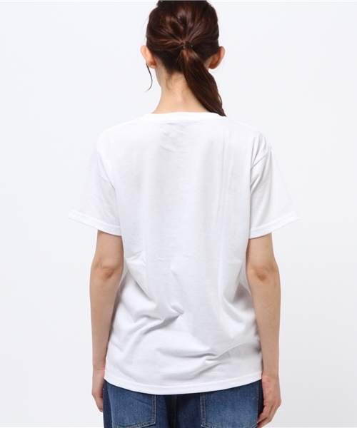 VENCEEXCHANGE（ヴァンスエクスチェンジ）の「カレッジロゴプリント半袖クルーネックT（Tシャツ/カットソー・レディース・ネイビー/オフホワイト/グレー・MEDIUM）」の10枚目の写真