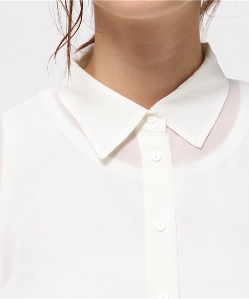 MOUSSY（マウジー）の「BALLOON SLEEVE CHIFFON DRESS F（シャツ/ブラウス・レディース・ホワイト/ブラック・FREE）」の6枚目の写真